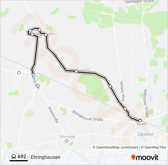 692 Bus Line Map