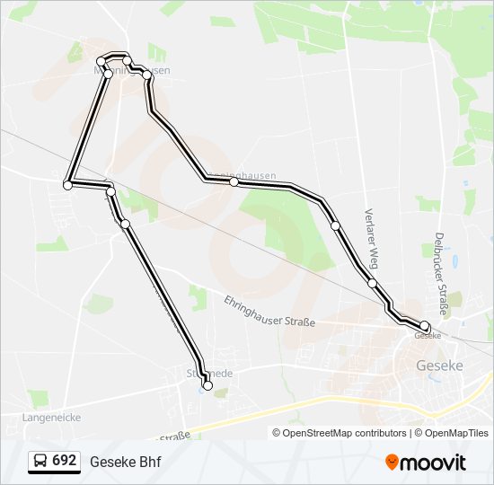 692 Route Schedules, Stops & Maps Geseke Bhf (Updated)