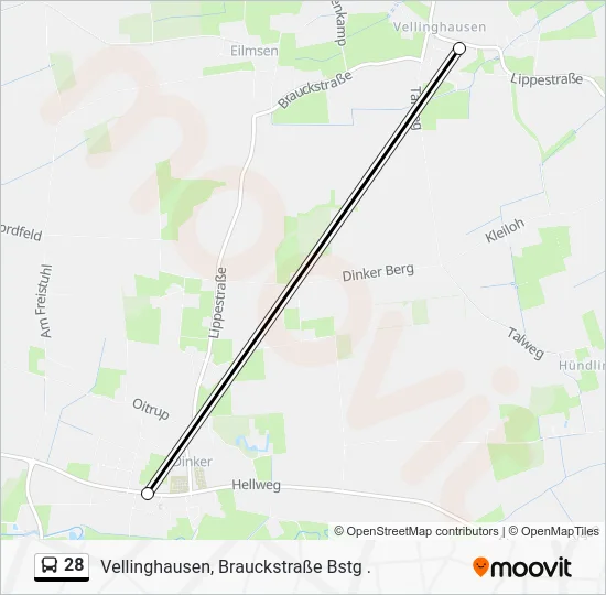 Автобус 28: карта маршрута