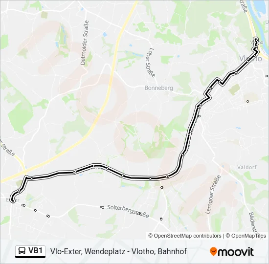 Buslinie VB1 Karte