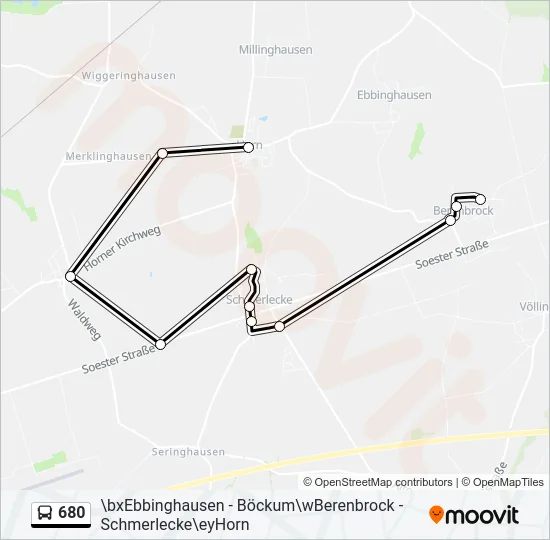 680 Bus Line Map