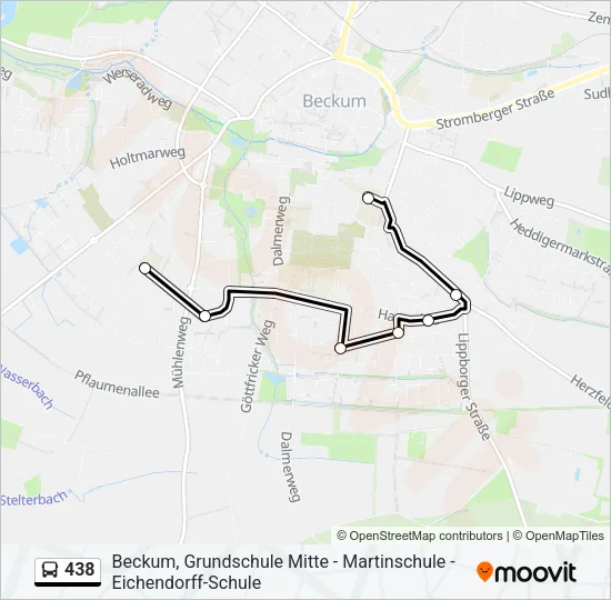 438 Bus Line Map