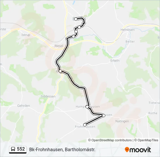 552 Bus Line Map