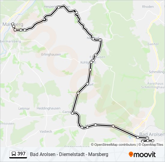 397 Route Schedules, Stops & Maps Bad Arolsen (Updated)