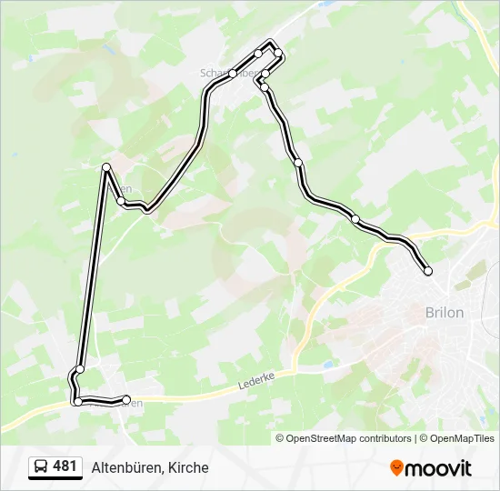 481 Bus Line Map