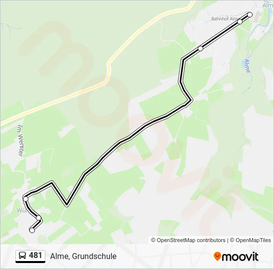 Автобус 481: карта маршрута