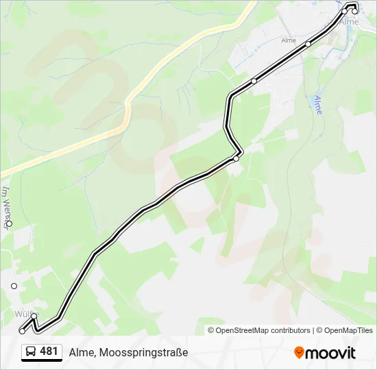 481 Bus Line Map