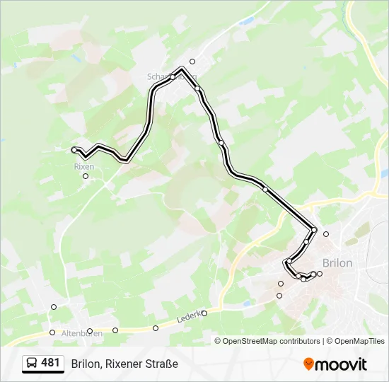 481 Bus Line Map