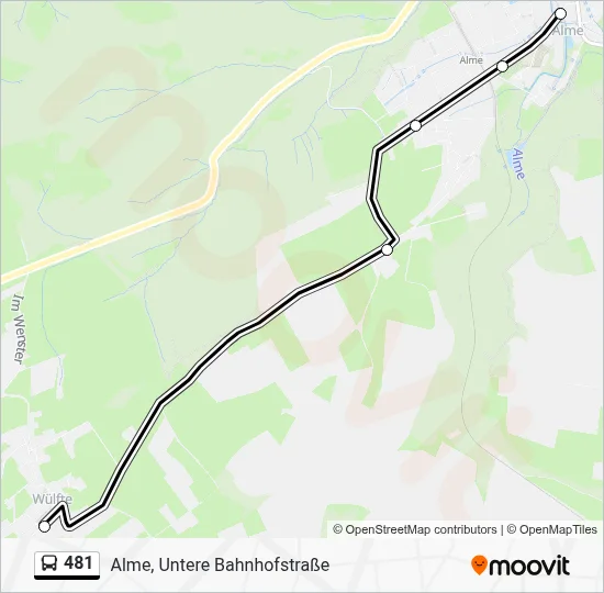 481 Bus Line Map
