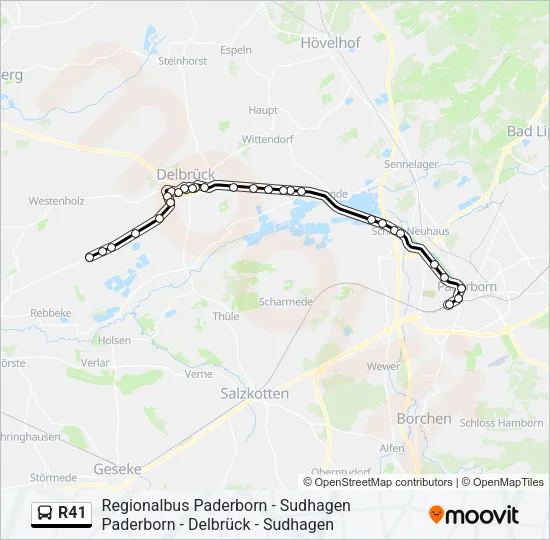Buslinie R41 Karte