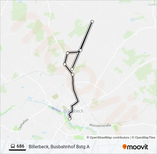 686 Bus Line Map