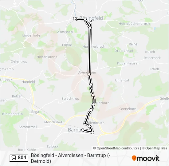 804 Bus Line Map