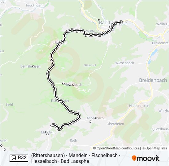 r32 Route: Schedules, Stops & Maps - Bad Laasphe Zob (Updated)