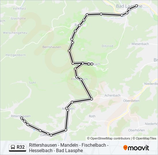 r32 Route: Schedules, Stops & Maps - Bad Laasphe Zob (Updated)