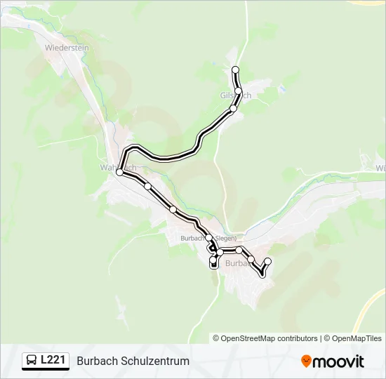 L221 Bus Line Map