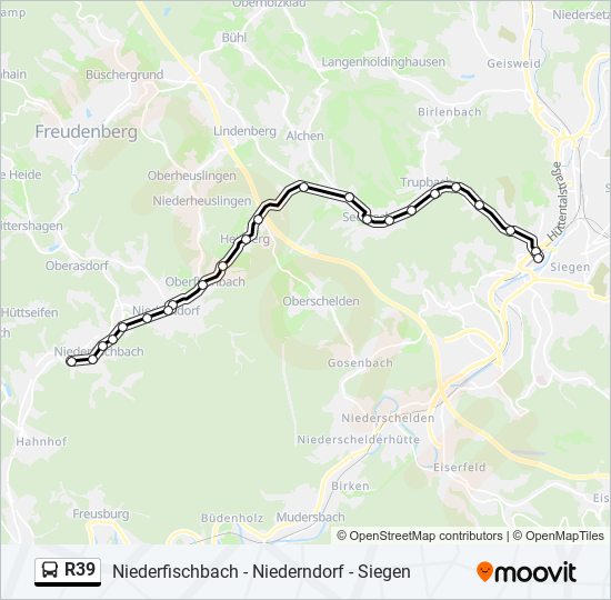 Buslinie R39 Karte