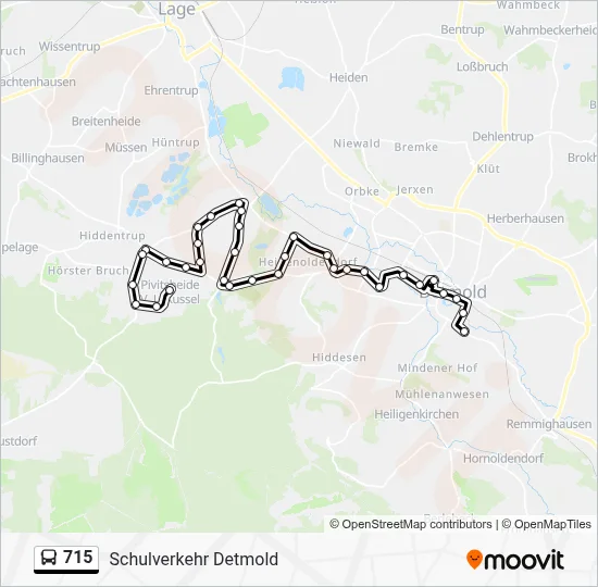 715 Bus Line Map