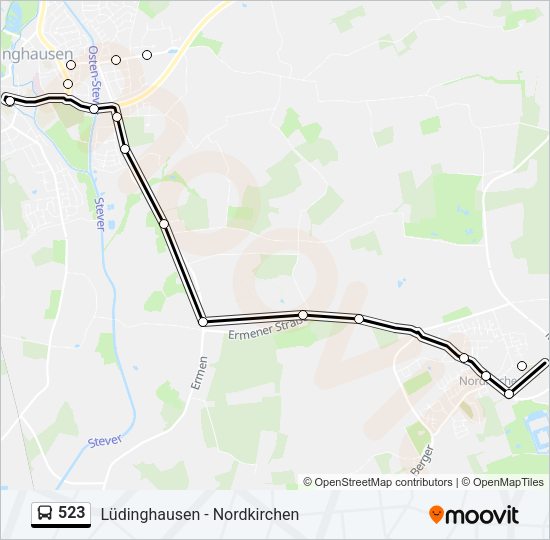 Автобус 523: карта маршрута