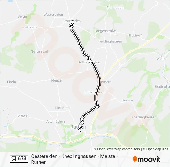 Автобус 673: карта маршрута