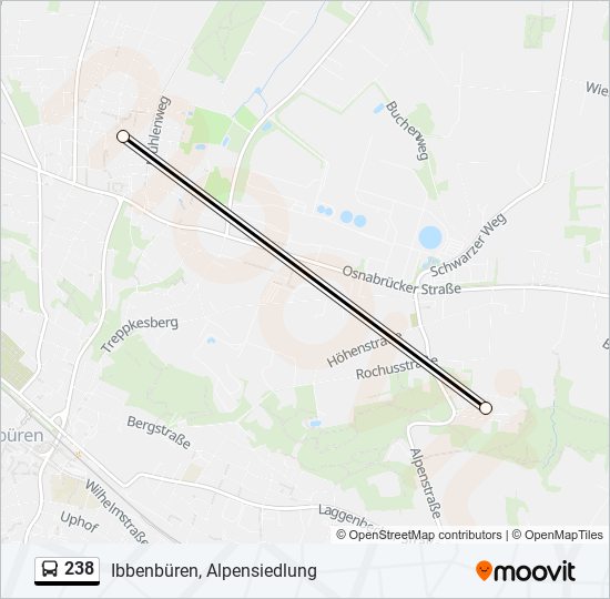 238 bus Line Map