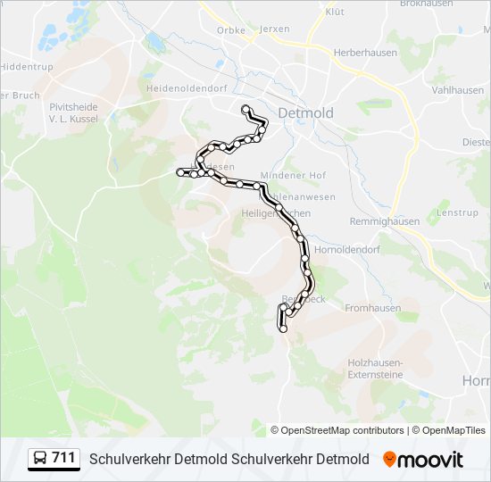 711 Route: Schedules, Stops & Maps - Dt-Berlebeck, Im Märchengrund ...