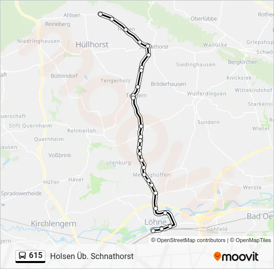 Автобус 615: карта маршрута