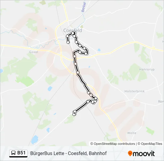 B51 Bus Line Map