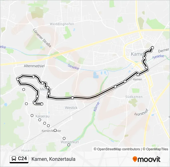 Автобус C24: карта маршрута