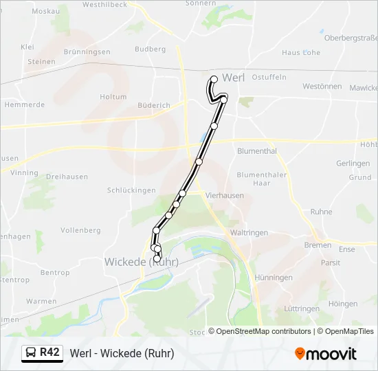 R42 Bus Line Map