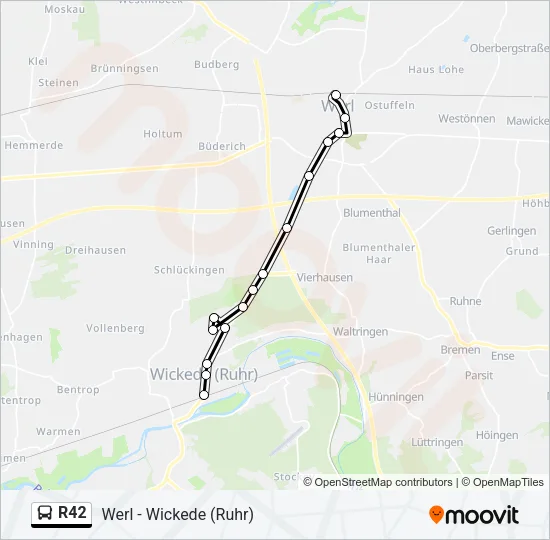 R42 Bus Line Map