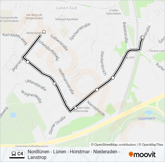 C4 bus Line Map