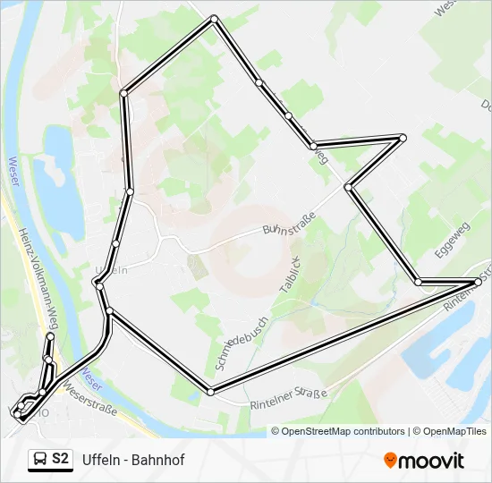 S2 Bus Line Map