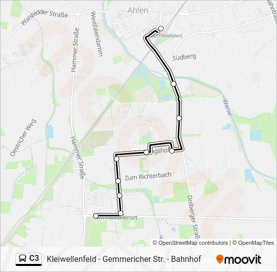 Автобус C3: карта маршрута