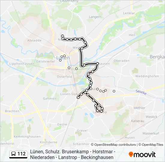 112 Bus Line Map