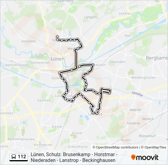 112 Bus Line Map