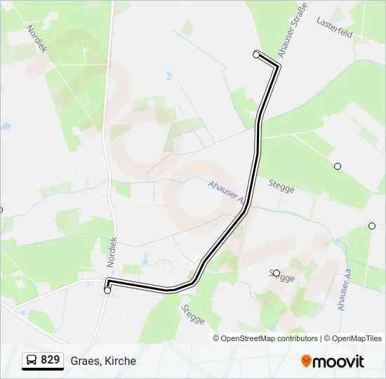 829 Bus Line Map