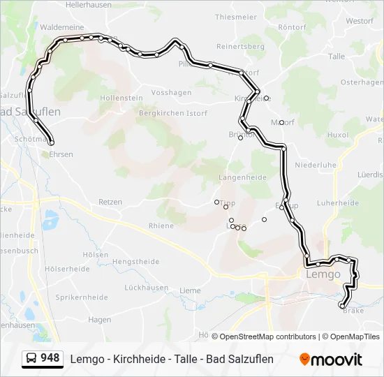 948 Bus Line Map