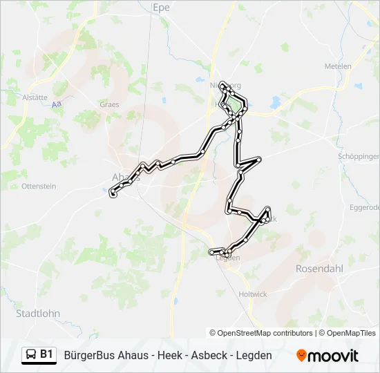 B1 Bus Line Map