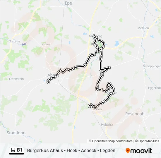 B1 Bus Line Map