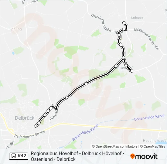 R42 Bus Line Map
