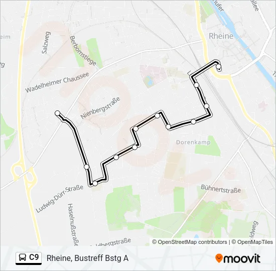 C9 Bus Line Map