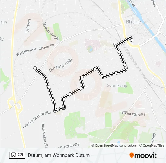 C9 Bus Line Map