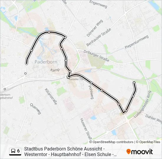 6 Bus Line Map