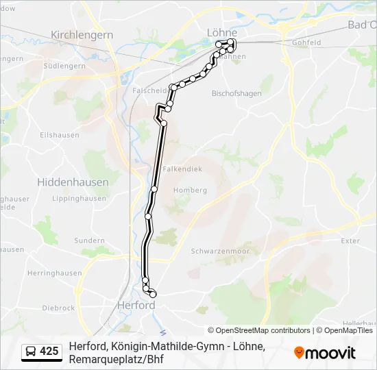 425 Bus Line Map