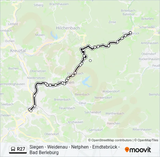 R27 Bus Line Map