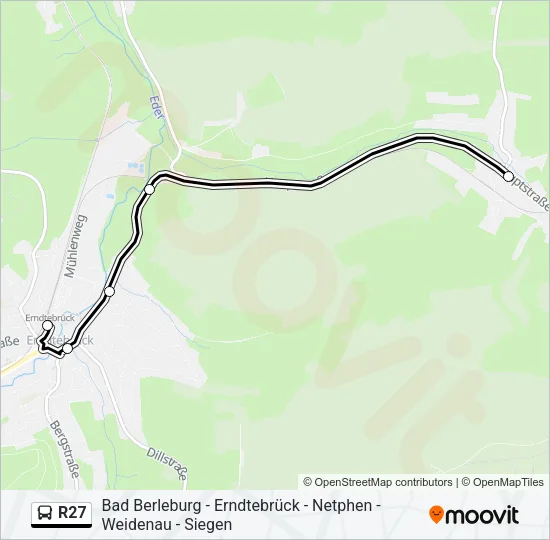 R27 Bus Line Map