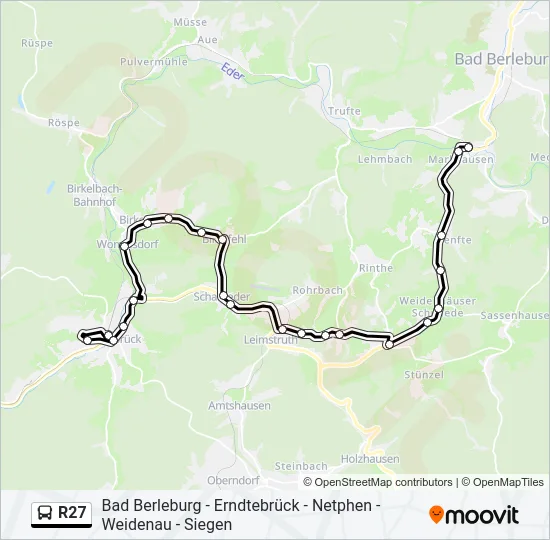 R27 Bus Line Map