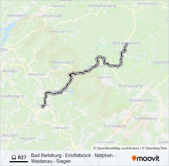 Buslinie R27 Karte