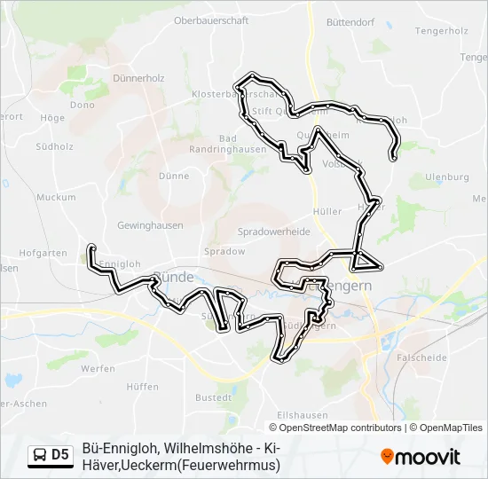 D5 Bus Line Map