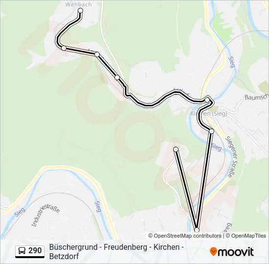 290 Bus Line Map